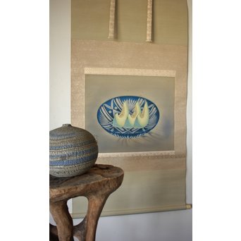 川上拙以【凉味】掛軸　Z089 