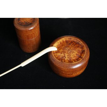 福田慶造 煤竹茶入　U075 