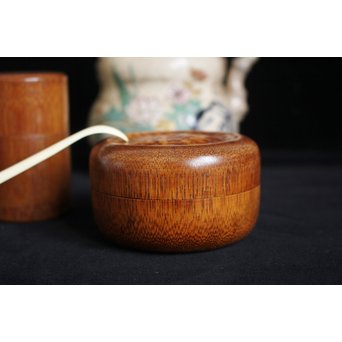 福田慶造 煤竹茶入　U075 