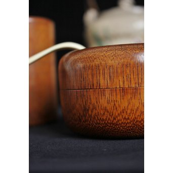 福田慶造 煤竹茶入　U075 