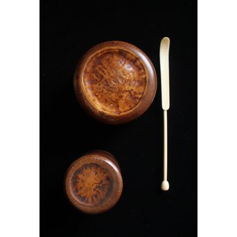 福田慶造 煤竹茶入　U075 