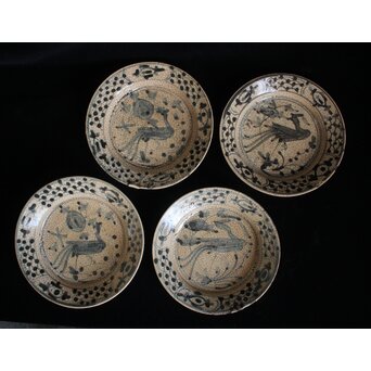 瀬戸呉須絵平皿 4客1組　P129