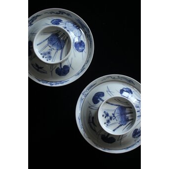 上手古伊万里碗 2個1組　P130 