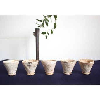 作家物 志野煎茶碗 5客　P133