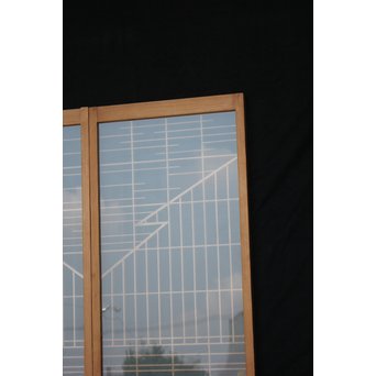幾何学組子ガラス書院 2枚1組　R2450 