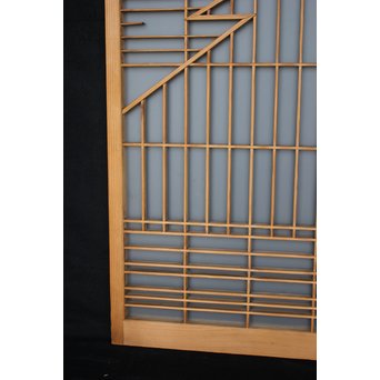 幾何学組子ガラス書院 2枚1組　R2450 