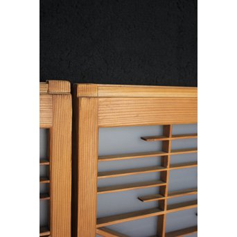 幾何学組子ガラス書院 2枚1組　R2450 