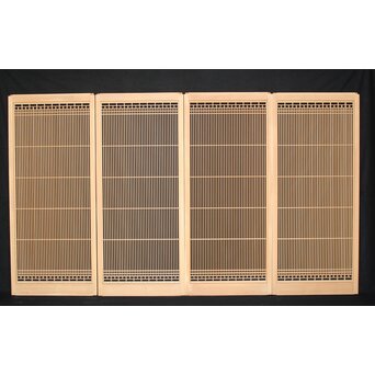 白木 繊細格子書院 4枚1組　R2454 