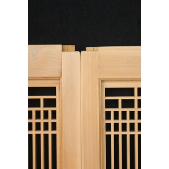 白木 繊細格子書院 4枚1組　R2454 