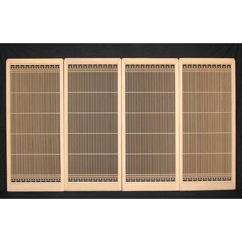 白木 繊細格子書院 4枚1組　R2454