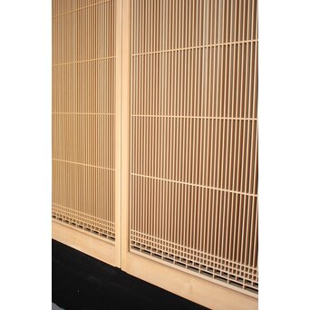 白木 繊細格子書院 4枚1組　R2454 