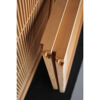 白木 繊細格子書院 4枚1組　R2454 