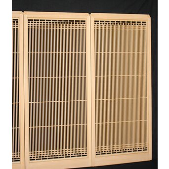 白木 繊細格子書院 4枚1組　R2454 