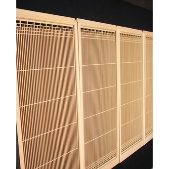 白木 繊細格子書院 4枚1組　R2454 