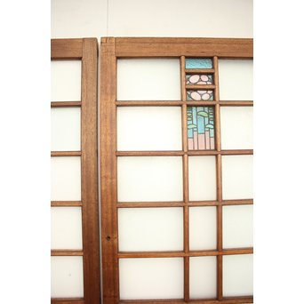 ステンドグラスと色ガラスの建具 2枚1組　GD1221Y 