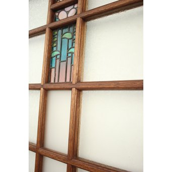 ステンドグラスと色ガラスの建具 2枚1組　GD1221Y 