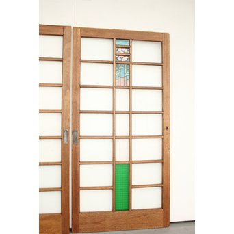 ステンドグラスと色ガラスの建具 2枚1組　GD1221Y 