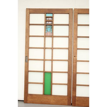 ステンドグラスと色ガラスの建具 2枚1組　GD1221Y 