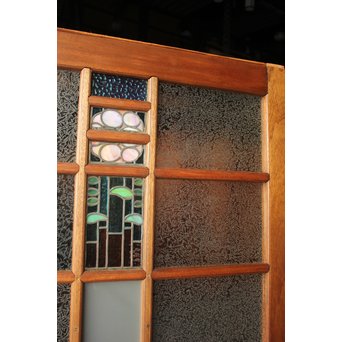 ステンドグラスと色ガラスの建具 2枚1組　GD1221Y 