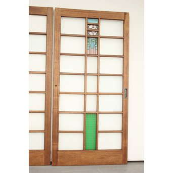 ステンドグラスと色ガラスの建具 2枚1組　GD1221Y 