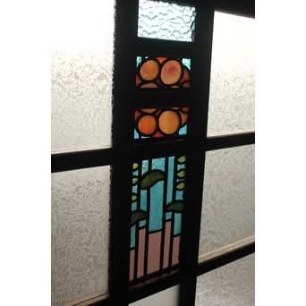 ステンドグラスと色ガラスの建具 2枚1組　GD1221Y 