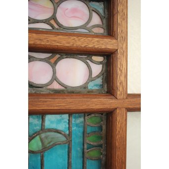 ステンドグラスと色ガラスの建具 2枚1組　GD1221Y 
