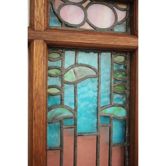ステンドグラスと色ガラスの建具 2枚1組　GD1221Y 