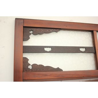 鳳凰透かし 飾り上質ガラス戸 2枚1組　GD1222Y 