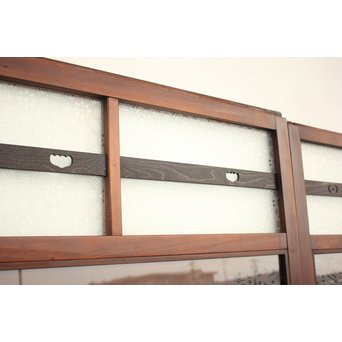 鳳凰透かし 飾り上質ガラス戸 2枚1組　GD1222Y 