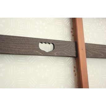 鳳凰透かし 飾り上質ガラス戸 2枚1組　GD1222Y 