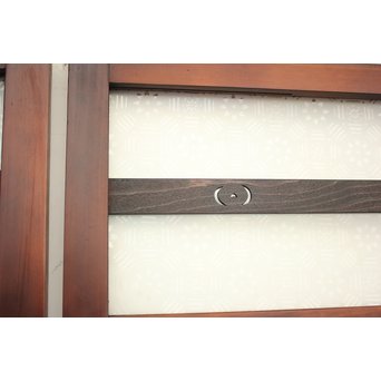 鳳凰透かし 飾り上質ガラス戸 2枚1組　GD1222Y 