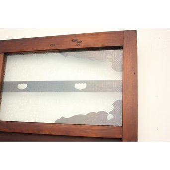 鳳凰透かし 飾り上質ガラス戸 2枚1組　GD1222Y 