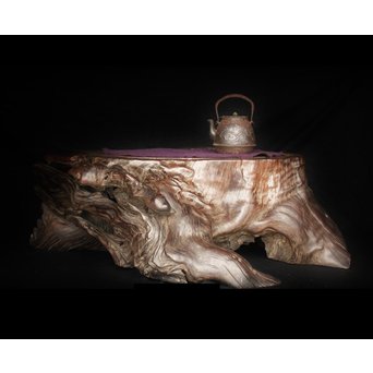 桑原木  自然木 刳貫火鉢　X119