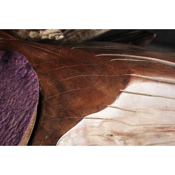 桑原木  自然木 刳貫火鉢　X119 