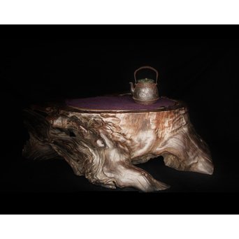 桑原木  自然木 刳貫火鉢　X119 