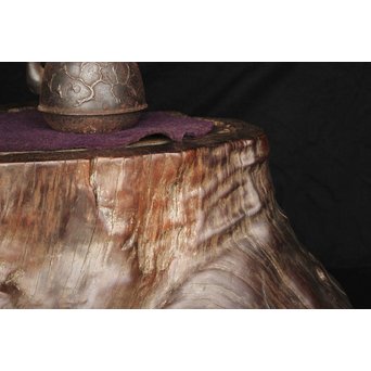 桑原木  自然木 刳貫火鉢　X119 