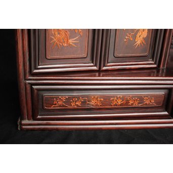 黄楊細工 支那斑竹 唐木棚　G278 