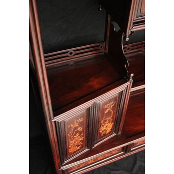 黄楊細工 支那斑竹 唐木棚　G278 