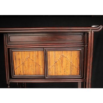 黄楊細工 支那斑竹 唐木棚　G278 