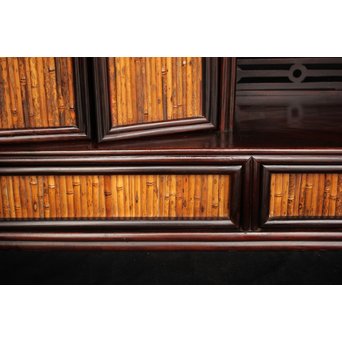 黄楊細工 支那斑竹 唐木棚　G278 