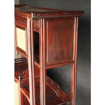 黄楊細工 支那斑竹 唐木棚　G278 