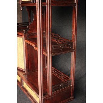 黄楊細工 支那斑竹 唐木棚　G278 