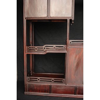 黄楊細工 支那斑竹 唐木棚　G278 