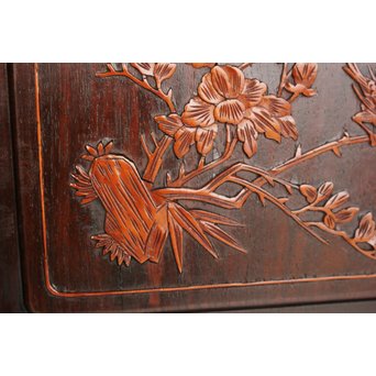 黄楊細工 支那斑竹 唐木棚　G278 