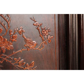 黄楊細工 支那斑竹 唐木棚　G278 