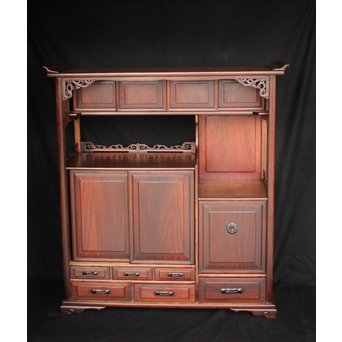 指物師 細工唐木飾棚 茶棚　G279