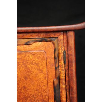 珠玉銘木 玉杢と黒柿の指物茶棚/器局　X121 