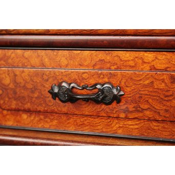 珠玉銘木 玉杢と黒柿の指物茶棚/器局　X121 