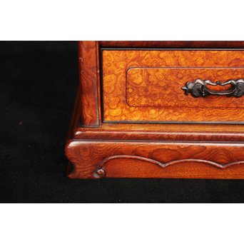 珠玉銘木 玉杢と黒柿の指物茶棚/器局　X121 