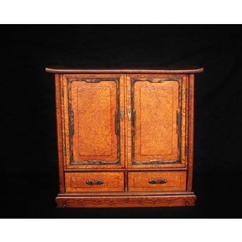 珠玉銘木 玉杢と黒柿の指物茶棚/器局　X121